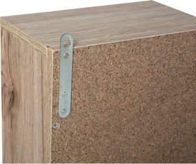 HOMCOM Dulapior Suspendat Baie cu Oglindă Raft Reglabil Design Modern Gri și Stejar | Aosom Romania