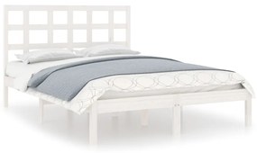 3105481 vidaXL Cadru de pat, alb, 160x200 cm, lemn masiv