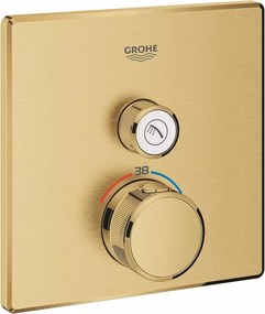 Baterie dus incastrata cu termostat Grohe Grohtherm SmartControl pentru 1 iesire auriu periat Cool Sunrise