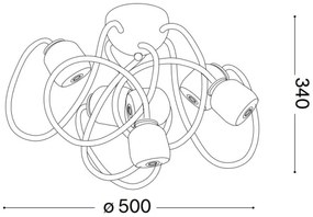 Lustră LED flexibilă aplicată Ideal Lux OCTOPUS 6xG9/3W/230V colorat