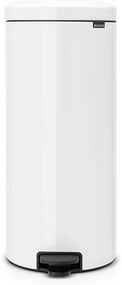 Cos de gunoi cu pedala Brabantia NewIcon 649063, 30 L, Inchidere lina, Baza antiderapanta, Cos interior metalic, Alb