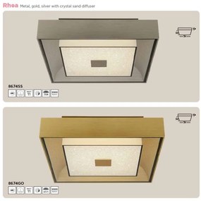 Plafoniera eleganta design modern Rhea LED argintiu