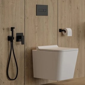 Suport de hârtie igienică OMNIRES NL80510BL NELSON negru mat