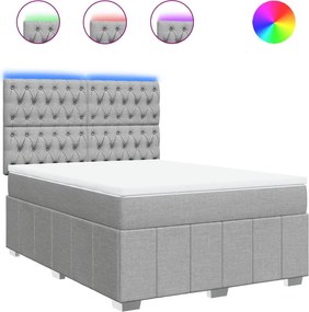 vidaXL Pat continental, gri deschis, 140x200 cm, material textil