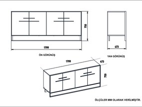 Dulap Pollie (Negru + Auriu). 1088305