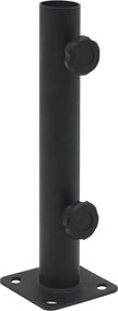 vidaXL Suport de umbrelă pentru stâlp de Ø32/34/38 mm, negru mat, oțel