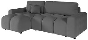 Coltar Extensibil Lucky  233 x 142 Cm Textil Gri Inchis