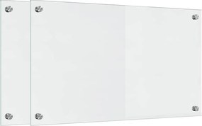 vidaXL Panou de bucătărie 2 pcs Transparent 70 x 40 cm