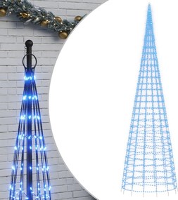 vidaXL Pom de Crăciun LED 3000 LED-uri Albastru 800 cm
