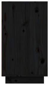 Pantofar, negru, 110x34x61 cm, lemn masiv de pin