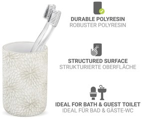 Suport pentru periuța de dinți alb-auriu din polirășină Montalfano – Wenko