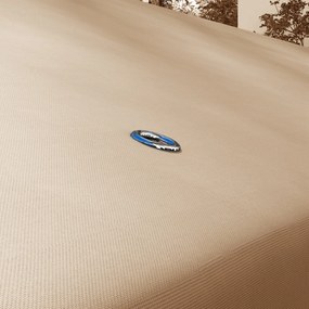 Outsunny Acoperiș de Schimb pentru Pavilion 3x3 m cu 2 Niveluri, Copertină Rezistentă la Apă din Poliester 170g/㎡ cu 8 Orificii de Drenaj, Bej | Aosom Romania