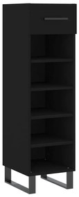 829701 vidaXL Pantofar, negru, 30x35x105 cm, lemn compozit