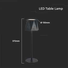 Lampă de birou LED reglabilă, reîncărcabilă, 4W, 3000-6000K, 1800 mAh, negru