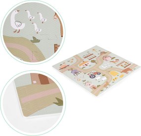 Covor de joacă din spumă EVA pentru copii Farm 90,5x90,5 cm 21 bucăți