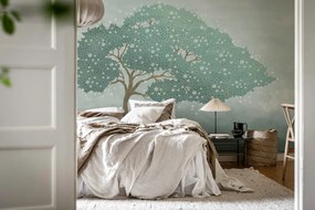 Fototapet, Windy Tree, Blue, Rebel Walls