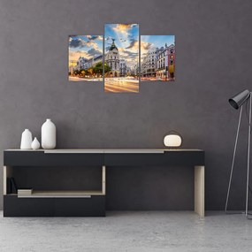 Tablou - Calle Gran Vía, Madrid, Spania (90x60 cm)