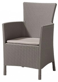 Scaun de grădină Iowa, culoare cappuccino, cu pernă nisip