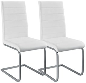 Juskys Set 2 scaune consola Vegas - alb