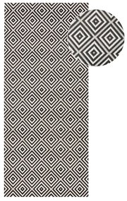 Covor tip traversă pentru interior și exterior negru 80x200 cm Karo – Hanse Home