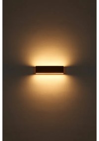 Aplica LED cu iluminat ambiental sus/jos SIEGFRIED Aplica LED cu iluminat ambiental sus/jos SIEGFRIED aspect lemn 12W