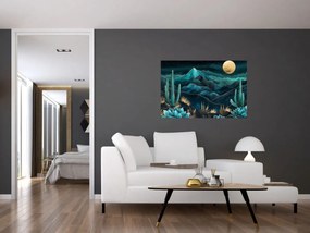 Tablou - Noapte turcoaz (90x60 cm)