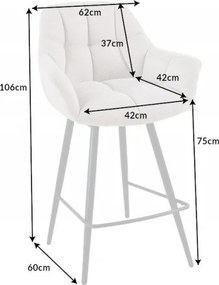 Set 2 scaune de bar pivotante Papillon bej