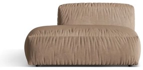 Modul pentru canapea modulară maro deschis cu tapițerie din catifea (cu colț pe partea stângă) Martina – Micadoni