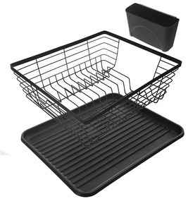 Scurgător de vase negru din metal 36x30,5 cm Radka – Orion