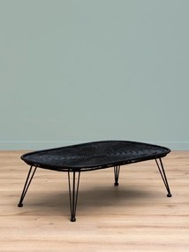 Masuta de cafea neagra din rattan," Senzu"