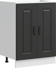 vidaXL Dulap de bază pentru chiuvetă „Kalmar” Negru lemn de prelucrare