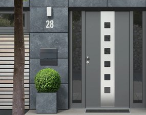 Cutie poștală din oțel galvanizat cu suport pentru ziare antracit