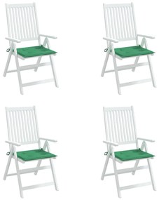 Perne scaun de gradina, 4 buc., verde, 40x40x3 cm 4, Verde, 40 x 40 x 3 cm