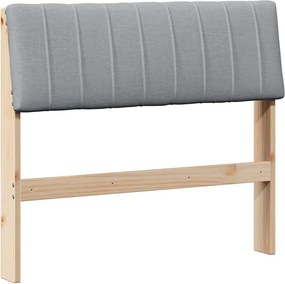 vidaXL Tăblie tapițată Gri deschis 90 cm Lemn de pin masiv