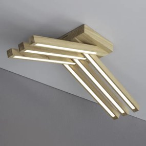 Spot-Light 2246674 - Lustră LED aplicată LINUS 6xLED/4,5W/230V stejar mat