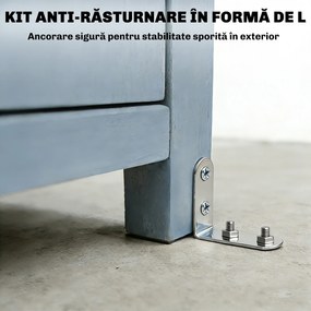 Outsunny Dulap de Exterior, Depozitare pentru Unelte cu 2 Rafturi | Aosom Romania