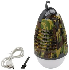 Lampă LED portabilă reîncărcabilă cu capcană pentru insecte LED/2W/3,7V IPX4 camuflaj