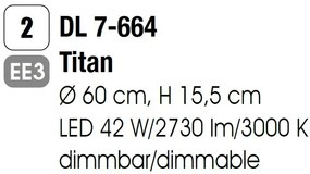 Lustra aplicata LED dimabila design modern circular Float 60cm