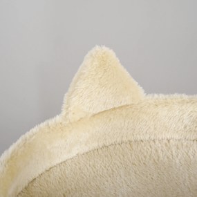 PawHut Ansamblu de Joacă pentru pisici adulte cu căsuță spațioasă și platformă, 104 cm, Crem | Aosom Romania