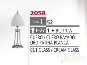 Veioza, lampa de masa LUX fabricat manual Elisabeth 2058 Bejorama