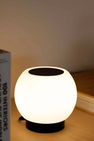 Veioza LED stil minimalist MOY negru, opal