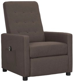 3098646 vidaXL Scaun rabatabil electric, gri taupe, material textil