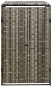 Magazie de pubela cu roti, gri, 70x80x117 cm, poliratan