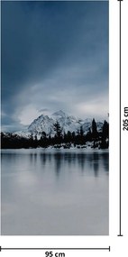 Fototapet pentru ușă - Pe lacul înghețat (95x205cm)