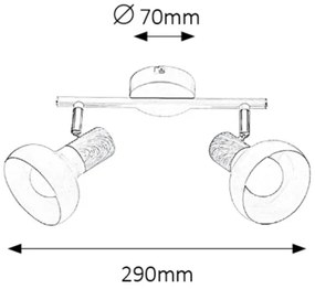 Rabalux 5944 - Lampă spot HOLLY 2xE14/40W/230V alb