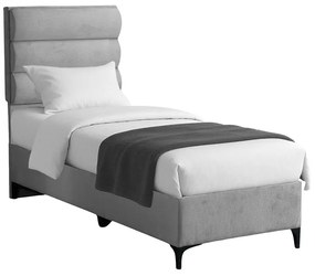 Pat Lixtor 160x200 Cm  Tapiterie Textila Gri Deschis