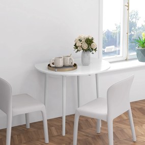 HOMCOM Masă Pliantă Modernă cu Extensii Laterale pentru Bucătărie și Living, din PAL, Ø89 x 73,5 cm | Aosom Romania