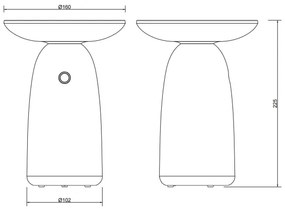 Lampă LED solară tactilă dimabilă Globo 36625W LED/10W/3,7V IP54 alb
