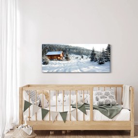 Tablou - Cabană de munte (120x50 cm)