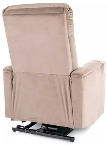 Scaun reclinabil Berville Velvet, bej